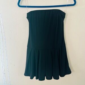 Charlotte Russe Black Strapless Flared Dress